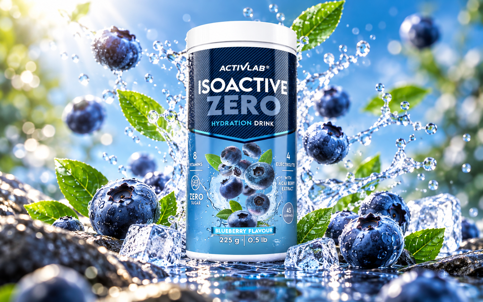 Activlab Isoactive Zero чорниця з водою та ягодами